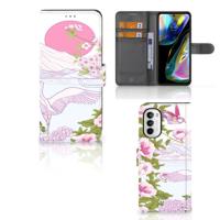 Motorola Moto G52 | Moto G82 | Telefoonhoesje | Met pasjeshouder | Bird Standing