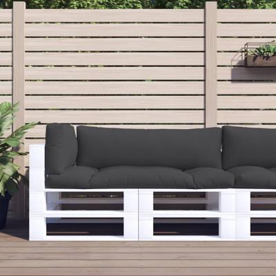 Palletkussens 3 st stof zwart