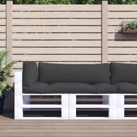 Palletkussens 3 st stof zwart