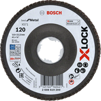 Bosch Accessoires X-LOCK Lamellenschijf Best for Metal schuin, glasvezel, Ø115mm, G 120, X571 - 1 stuk(s) - 2608619200