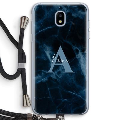 Midnight Marble: Samsung Galaxy J5 (2017) Transparant Hoesje met koord