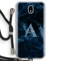 Midnight Marble: Samsung Galaxy J5 (2017) Transparant Hoesje met koord