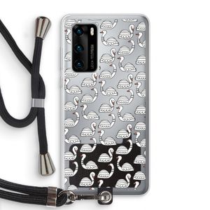 Zwanen: Huawei P40 Transparant Hoesje met koord
