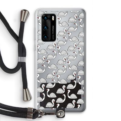 Zwanen: Huawei P40 Transparant Hoesje met koord
