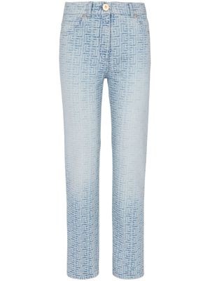 Balmain jean à taille haute - Bleu