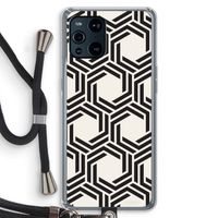 Geometrisch patroon: Oppo Find X3 Pro Transparant Hoesje met koord