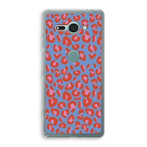 Leopard blue: Sony Xperia XZ2 Compact Transparant Hoesje