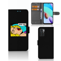 Xiaomi Redmi 10 Wallet Case met Pasjes Popart Oh Yes