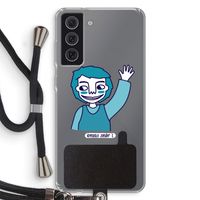 Zwaai: Samsung Galaxy S21 FE Transparant Hoesje met koord