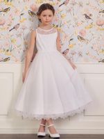 LILLY 08-1111-WH Communie Jurk | Maat: 140