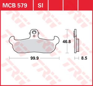 TRW Remblokken, en remschoenen voor de moto, MCB579SI Sinter offroad