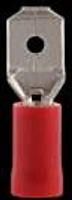 Doos a 100 schuif stekker plat man 6.3 rood