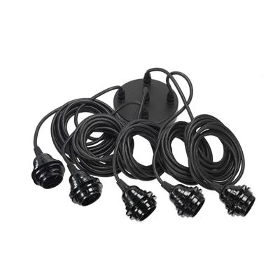 Lampfitting voor hanglamp - Zwart - 5 Fittings