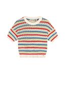 NoNo zomer sweater meisjes - ivoor wit - crochet gebreid - Keya