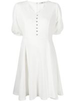 b+ab robe mi-longue à manches bouffantes - Blanc