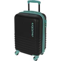 Cabine handbagage reis trolley koffer - zwenkwielen - 34 x 22 x 52 cm - 30 liter - zwart/mint
