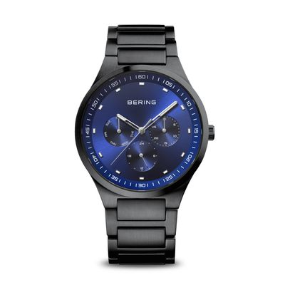Bering 11740-727 Zwart geborsteld Horloge Blauw Bering 11740-727 Zwart geborsteld Horloge Blauw