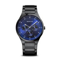 Bering 11740-727 Zwart geborsteld Horloge Blauw - thumbnail