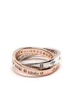 APM Monaco bague bicolore à ornements en cristal