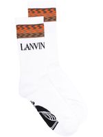 Lanvin chaussettes à logo imprimé - Blanc