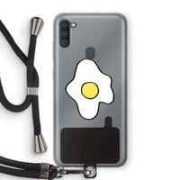 Spiegelei: Samsung Galaxy A11 Transparant Hoesje met koord
