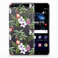 Huawei P10 TPU Hoesje Flamingo Palms