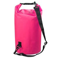 Outdoor waterdichte dubbele schoudertas droge zak PVC vat tas capaciteit: 20L (roze)