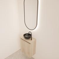 Fonteinmeubel BWS Meadow 40x50 cm Kastanje Eiken Incl. Topplaat
