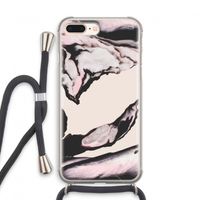 Roze stroom: iPhone 7 PLUS Transparant Hoesje met koord