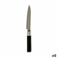 Keukenmes 2,7 x 24,3 x 1,8 cm Zilverkleurig Zwart Roestvrij staal Plastic (12 Stuks)