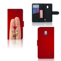 Nokia 2.2 Wallet Case met Pasjes Liefde - Origineel Romantisch Cadeau - thumbnail