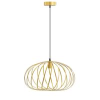 Leen Bakker - Hanglamp Pamplona E27 - Goudkleur - 25xØ45,5 Cm - IJzer - Goudkleurig - 45.5x45.5x120 Cm