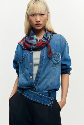 Sjaal harten madeliefjes - RED - U