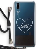Best heart pastel: Huawei P20 Transparant Hoesje met koord