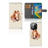 Telefoonhoesje | Met pasjeshouder | voor iPhone 14 Pro Paard Telefoonhoesje | Met pasjeshouder | voor iPhone 14 Pro Paard