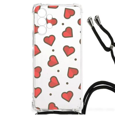 Samsung Galaxy A13 4G Doorzichtige Silicone Hoesje Hearts Samsung Galaxy A13 4G Doorzichtige Silicone Hoesje Hearts