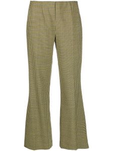 P.A.R.O.S.H. pantalon évasé à motif pied-de-poule - Jaune