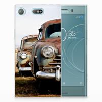 Sony Xperia XZ1 Compact | Siliconen hoesje | met foto Vintage Auto