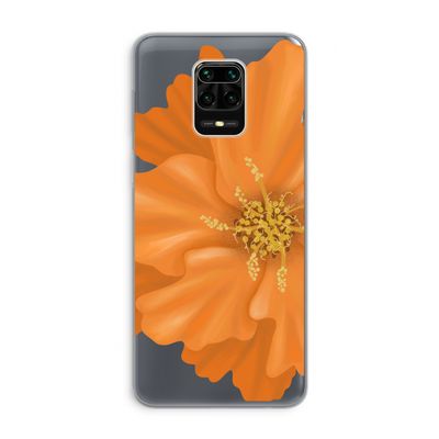 Orange Ellila flower: Xiaomi Redmi Note 9 Pro Transparant Hoesje