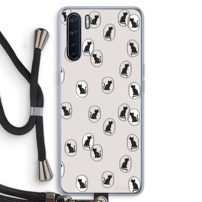 Miauw: Oppo A91 Transparant Hoesje met koord