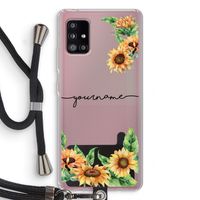 Zonnebloemen: Samsung Galaxy A51 5G Transparant Hoesje met koord
