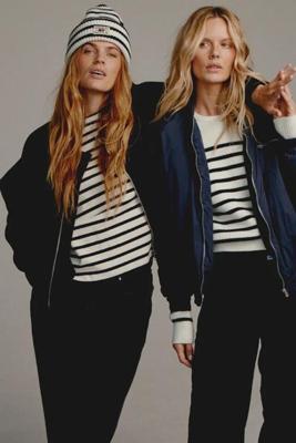 PENN&INK N.Y. Sweater Stripe | Navy/Ecru