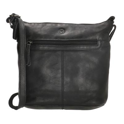 Hide & stitches paint rock shoulder bag-Black