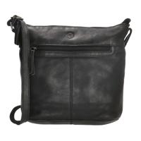 Hide & stitches paint rock shoulder bag-Black