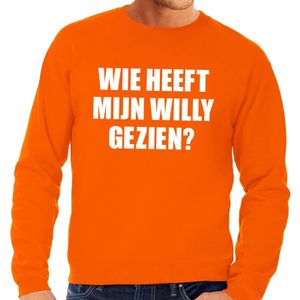 Oranje wie heeft mijn Willy gezien sweater heren