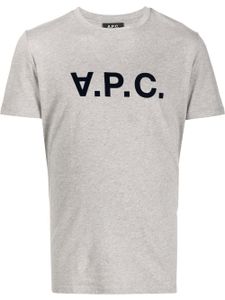 A.P.C. t-shirt à logo imprimé - Gris