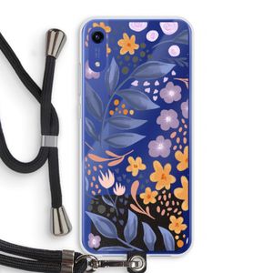 Flowers with blue leaves: Honor Play 8A Transparant Hoesje met koord
