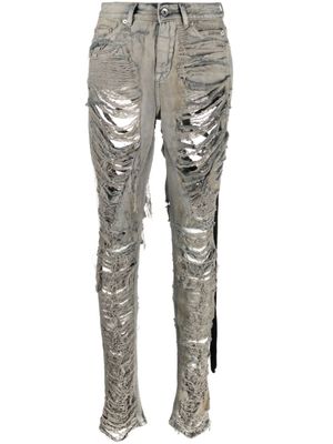 Rick Owens DRKSHDW jean à effet usé - Gris