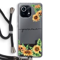 Zonnebloemen: Xiaomi Mi 11 Transparant Hoesje met koord