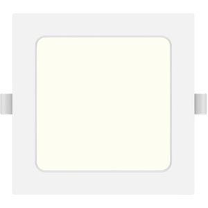 LED Downlight Pro - Aigi Trinko - Inbouw Vierkant 9W - Natuurlijk Wit 4000K - Mat Wit - Kunststof - 145mm